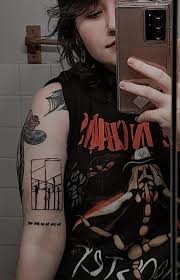 Tattoo apprentice's second work: Wax Trax Powerline emblem