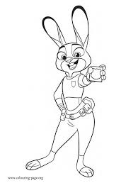 Zootopia Judy Hopps A Rabbit Coloring Page Zootopia Coloring Pages Disney Coloring Pages Free Disney Coloring Pages