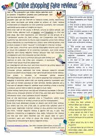 Online Shopping Fake Reviews English Esl Worksheets For Distanc Reading Comprehension Worksheets Reading Comprehension Activities Reading Comprehension Texts