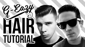 I style similar but have trouble getting it to look this. G Eazy Hairstyle Tutorial Men S Hair By Cam Cretney Youtube