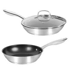 Amazon.com: Mobuta 3 Piece Stainless Steel Professional Kitchen Cookware  Set, Induction Pots and Pans Set with Tri-Ply Base,Glass Lids and Riveted  Handles,Dishwasher & Oven Safe: Home & Kitchen