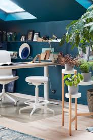 Arbeitszimmer Blau Weiss Einrichten Einrichten Und Wohnen Zimmer Zuhause