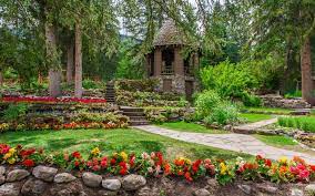 download wallpaper canada banff cascade gardens park garden gazebo lawn gra backyard landscaping backyard landscaping designs large backyard landscaping