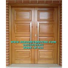 Namun juga sebagai sarana untuk mempercantik rumah. Jual Pintu Rumah Minimalis Modern Desain Pintu Rumah Minimalis Kayu Jati Kab Jepara Ikhsan Furniture Tokopedia