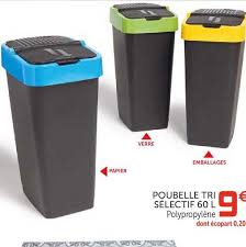 Offre Poubelle Tri Selectif 60 L Chez Gifi