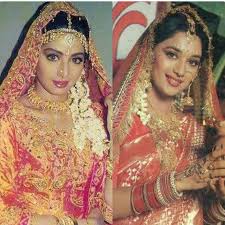 Sridevi And Madhuri Dixit Bollywood Wedding Desi Beauty Bollywood Actress