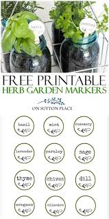 Herb Garden Markers Printable Free Easy On Sutton Place Herb Garden Markers Garden Markers Herb Markers