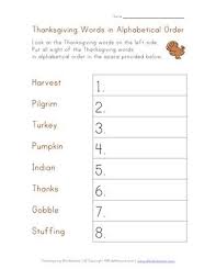 Thanksgiving Worksheet Alphabetize Alphabetical Order Worksheets Thanksgiving Worksheets Thanksgiving Words