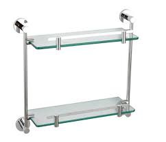 Especially in an almost entirely white bathroom like this one, glass shelves truly create a floating illusion that brings more attention to your dećor rather than itself. Glass Bathroom Wall Shelf 15 Image Wall Shelves