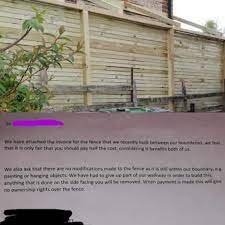 Is wood super expensive all of a. Neighbours Demanding 200 In 2 Weeks For An Unagreed 2m High Fence Choosingbeggars