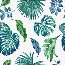 Watercolor Painted Green Leaf Vector Bunga