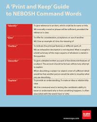 How To Pass Nebosh Exams New Command Word Guide Past Exams Exam Words