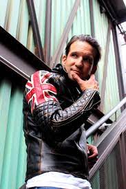 Union Jack Leather Jacket In Distressed Black Color British Flag Cafe Racer Limited Ed Leather Jacket British Flag Leather Jacket Patches