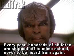 Worf's desire to avoid quality time with his son