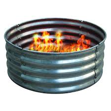 Maybe you would like to learn more about one of these? Fire Pits Round 36 Inch Steel Wood Fire Ring Pit Galvanized Portable Backyard Wave Style Home Garden