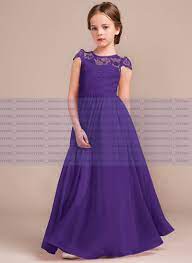 New Lace Formal Princess Flower Girl Dress Junior Wedding Bridesmaid Dress 2 Childrens Bridesmaid Dresses Jr Bridesmaid Dresses Purple Teal Bridesmaid Dresses