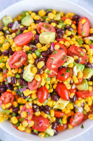 Black Bean And Corn Salad Recipe With Italian Dressing Black Bean Corn Salad In 2020 Black Bean Corn Salad Fresh Corn Salad Summer Recipes Dinner