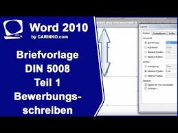 Vorlage für einen brief nach din 5008. Erstellung Einer Briefvorlage Brief Din 5008 Teil 1 Bewerbungsschreiben Ms Word Carinko Com Youtube