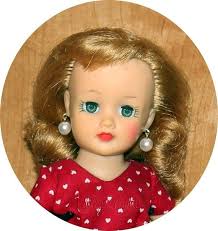 Made For Little Miss Revlon, MA Cissette, Jill (1) Pair Reproduction Round  Pearl Earrings