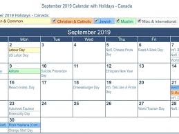 Andhra pradesh, goa, maharashtra, odisha, sebi (public holidays). September 2019 Calendar Canada Public Holidays Magic Calendar 2019 Printable