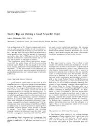 List of best research paper topics 2020. Pdf Twelve Tips On Writing A Good Scientific Paper