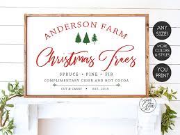 Personalized Christmas Tree Farm Sign Printable Christmas Etsy Christmas Tree Farm Farm Signs Girl Wall Letters
