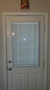 Odl White Cordless Add On Enclosed Aluminum Blinds With 1 2 In Slats For 22 In Wide X 36 In Length Door Windows Addon2236e The Home Depot In 2021 Aluminum Blinds Front Doors With Windows Blinds