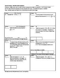 Circuit Training Absolute Value Equations Algebra Absolute Value Equations Absolute Value Word Problem Worksheets