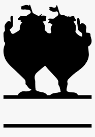Alice in wonderland illustration silhouette on a white background. Transparent Alice In Wonderland Black And White Clipart Tweedle Dee And Tweedle Dum Silhouette Hd Png Download Kindpng