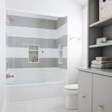 Wood look ceramic tile in bathroom 2021. Glass Shower Partition Design Ideas