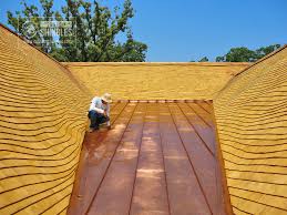 Treated with micropro® clear preservative to retain the natural look of cedar, they weather beautifully to blend into the natural environment. Wood Shingle Installation Custom Shingles