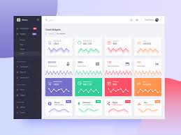 creative chart designs in bhumlu bootstrap admin template by