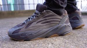First releasing in november of 2017, the yeezy boost 700's represented what was a significant shift in kanye's design aesthetic, moving from the minimalistic silhouettes of early yeezy seasons to this chunky runner model. Adidas Yeezy Boost 700 V2 Geode Review On Feet Youtube