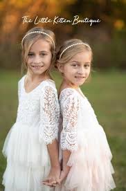 Tulle Flower Girl Dress Ivory Flower Girl Dress White Lace Etsy Flower Girl Dresses Tulle Blush Flower Girl Dresses Ivory Flower Girl Dresses