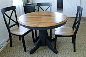Farmhouse Pedestal Table Downsizing For A Smaller Household Dining Table Makeover Refinishing Kitchen Tables Black Kitchen Table