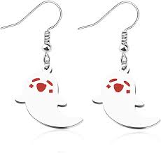 Amazon.com: WUSUANED Cute Ghost Earrings Hu Tao Ghost Shape Jewelry Genshin  Halloween Cosplay Gifts For Game Anime Lovers (Ghost earrings): Clothing,  Shoes & Jewelry
