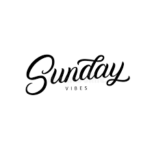 Brunching or relaxing on the sofa: Sunday Vibes Hand Written Lettering Quote Stock Vector Illustration Of Emotion Design 123690626