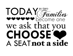 Free shipping applies to orders within north america only (contiguous united states and canada). Free Wedding Printable Choose A Seat Not A Side
