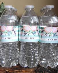 Custom baby shower water bottle labels by delightprintables. Jessie K Water Bottle Labels Baby Shower Diy Water Bottle Labels Baby Shower Bottle