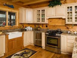 With A Few Minor Adjustments This Just Might Be The Kitchen Of My Dreams Log Home Kitchens Log Cabin Kitchens Cabin Kitchens