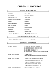 La elaboración del curriculum vitae no siempre es una tarea sencilla, puesto que en un espacio muy limitado debes ser capaz de resumir todos y cada uno de. Curriculum Vitae Majo Educacion Secundaria Modificacion De Comportamiento