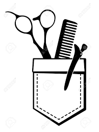 Download this free icon in svg, psd, png, eps format or as webfonts. Logo For Hair Salon With Scissors And Comb In A Pocket Vector Royalty Free Cliparts Vectors And Stock Illustration Image 69143763