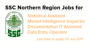 Ssc Northern Region Jobs For Statistical Assistant Assistant Jobs Northern Region Statistical