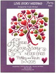 Remember the happy couple and how beautiful they look with this free pattern from cross stitch pattern. Love Story Wedding Cross Stitch Pattern Embroidery Patterns By Imaginating