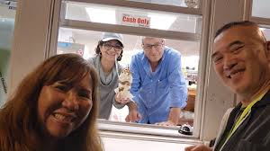 My cousin is visiting from California so I had to bring him back to his old  neighborhood and especially to visit Faouzi and Georgette at Faouzi's Talk  of the Town Ice Cream