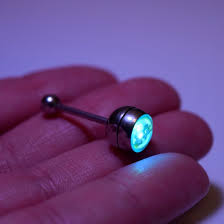 Led Light Up Tongue Piercing Tongue Ring Eternity Led Tongue Rings Tongue Piercing Jewelry Tongue Piercing