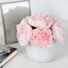 Luxury Light Pink Peony Flower Arrangement Fake Flower Arrangements Fake Flowers Decor Faux Floral Arrangement