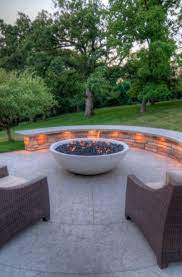 Freshly installed perennials line the edges of both patios. 39 Backyard Fire Pit Ideas Design Trends Sebring Design Build