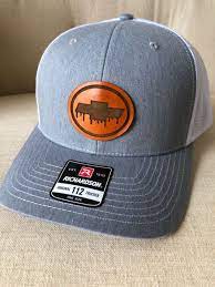 Chevy Hat For Chevrolet Lovers Chevy Symbol Hat With Leather Etsy In 2021 Leather Patches Country Hats Hats For Men