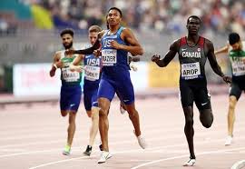 Athletics at the 2020 summer olympics will be held during the last ten days of the games. Noah Lyles Claims Men S 200m World Title Brazier Clocks 800m Championships Record For Gold Watch Athletics